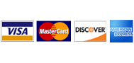 We Proudly Accept Visa, Mastercard, Discover & American Express