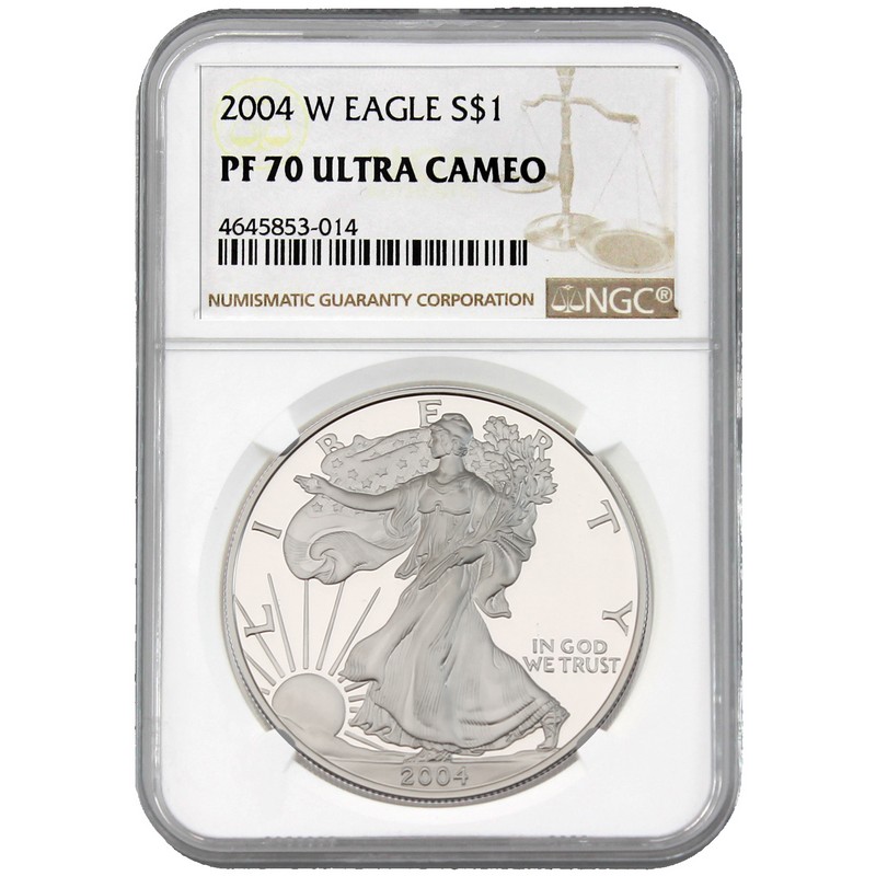 2004-W NGC PF70 Ultra Cameo Proof Silver Eagle