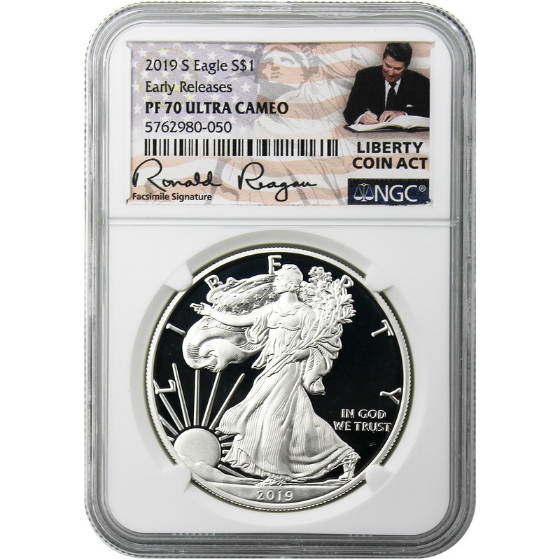 2019-S American Silver Eagle Early Releases NGC PF70 Ultra Cameo