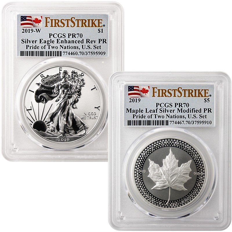 2019-W 1 oz Silver American Eagle Congratulations Set PCGS PF 70 First Strike