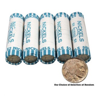 (5) Buffalo Nickel Rolls Circulated Condition