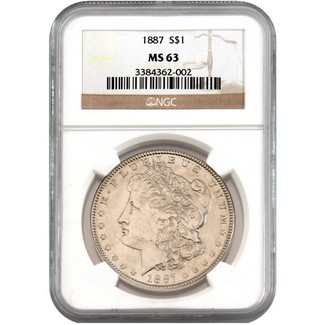 1887 Morgan Dollar NGC MS-63