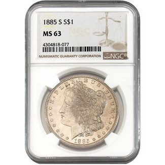 1885-S Morgan Dollar PCGS MS-63