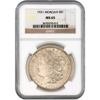 1921 Morgan Dollar NGC MS-65