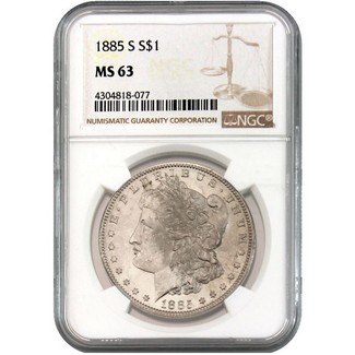 1885-S Morgan Dollar NGC MS-63