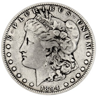 1894 Morgan 90% Silver Dollar in XF/UNC condition