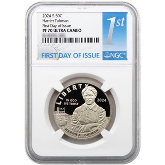 2024 S Proof Harriet Tubman Commemorative Half Dollar NGC PF70 UC First Day Issue 1st Label