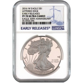 2016 W Proof Silver Eagle NGC PF70 Ultra Cameo Early Releases