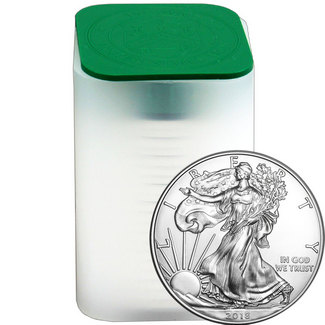 2018 1oz .999 Silver Eagle Brilliant Unc.- U.S. Mint Roll of 20