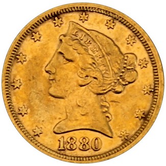 Random Date/Mint Mark $5 Gold Liberty XF+