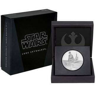 2017 $2 1oz Silver Star Wars: Luke Skywalker in OGP