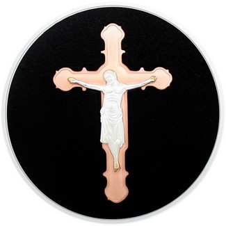 2023 Cameroon Silver & Copper 750th Anniversary Church of Mary Lubeck Crucifix Coin