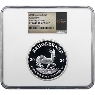 2024 South Africa 2 oz Krugerrand Proof Coin NGC PF70 Ultra Cameo South Africa Mint Label