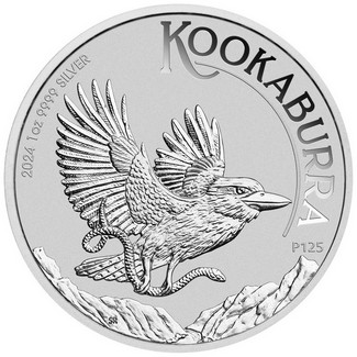 2024 P $1 Australia 1 oz Silver Kookaburra Brilliant Uncirculated in Capsule