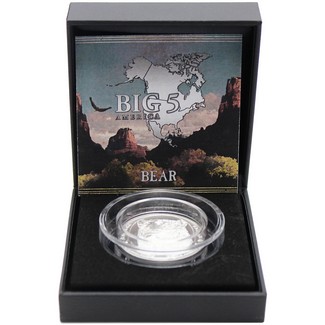 2023 $2 Fiji Silver 1oz Silver High Relief American Big 5 Brown Bear BU Coin