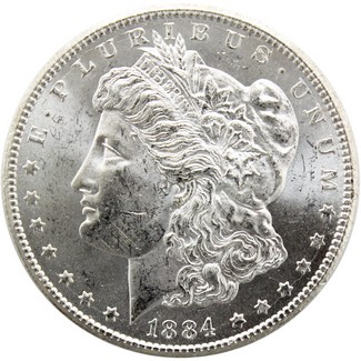 1884 CC Morgan Dollar Raw Brilliant Uncirculated