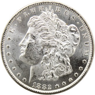 1882 CC Morgan Silver Dollar Brilliant Uncirculated Condition
