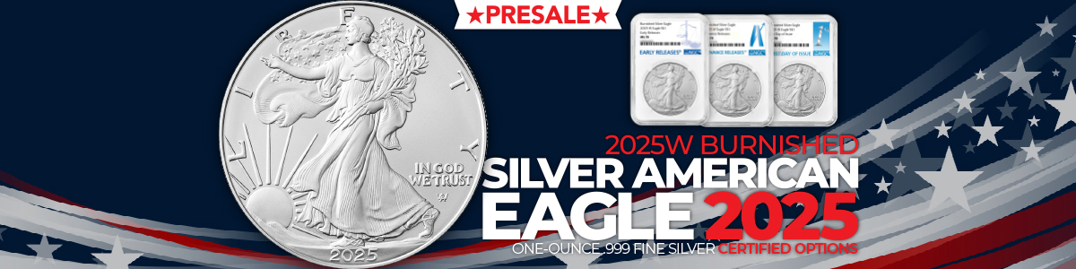 2025 W Burnished Silver Eagle Coins 2025 W Burnished Silver Eagle Coins