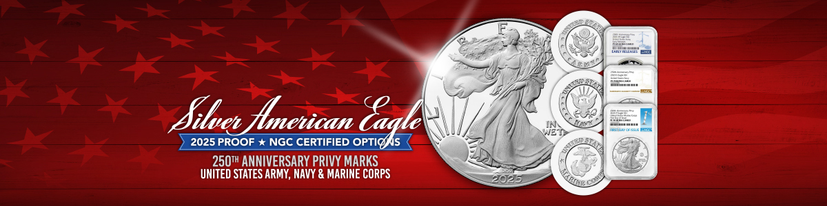 250th Anniversary Military Privy Silver Eagles