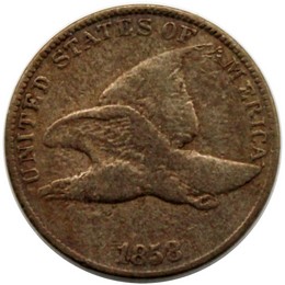 1858 Flying Eagle Cent G/VG Condition