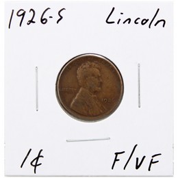 1926 S Lincoln Cent F/VF Condition 1926 S Lincoln Cent F/VF Condition