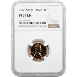 1960 Proof Small Date Lincoln Cent NGC PF69 RD