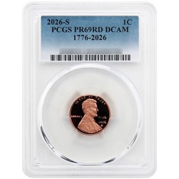 2026 S Proof Lincoln Cent PCGS PR69 RD DCAM Blue Label