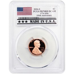 2026 S Proof Lincoln Cent PCGS PR70 RD DCAM Made in the USA Holder