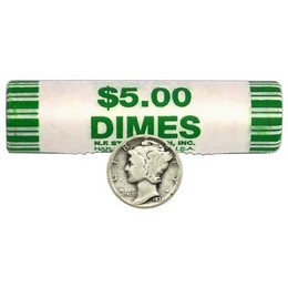 50 - 90% Mercury Silver Dimes (XF-AU condition)