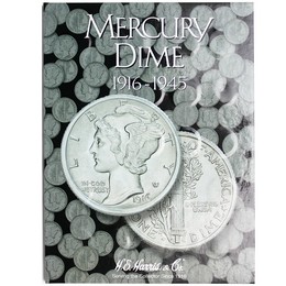 1916-1945 Mercury Silver Dimes in Tri-Fold Album (75 Total Coins)