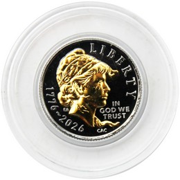 2026 Semiquincentennial Dime Emerging Liberty Black Ruthenium w/ 24kt Gold Plated Highlights