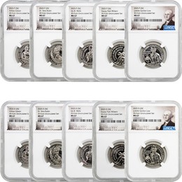 2025 P&D American Women Quarter Set NGC MS67 from the 20-Coin Uncirculated Set Portrait Label