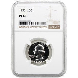 1955 Proof Washington Quarter NGC PF68