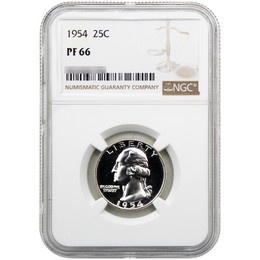 1954 Proof Washington Quarter NGC PF66 1954 Proof Washington Quarter NGC PF66