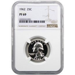 1962 Proof Washington Quarter NGC PF69 1962 Proof Washington Quarter NGC PF69
