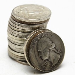 Circulated Silver Washington Quarters (20 Coins)