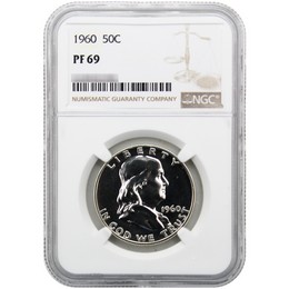 1960 Proof Franklin Half Dollar NGC PF69