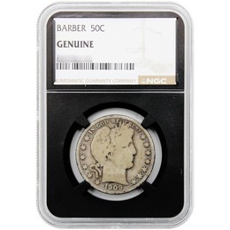 Random Date  Barber Half Dollar NGC Genuine Black Core
