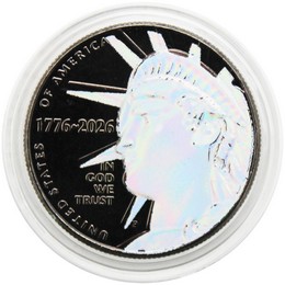 2026 Semiquincentennial Half Dollar Enduring Liberty Black Ruthenium & Hologram Highlights
