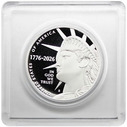 1776-2026 S Silver Proof Semiquincentennial Half Dollar Enduring Liberty in Custom Packaging