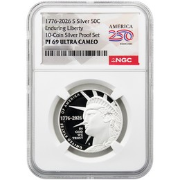2026 S Silver Proof Semiquincentennial Half Dollar Enduring Liberty NGC PF69 UC America 250 Label 2026 S Silver Proof Semiquincentennial Half Dollar Enduring Liberty NGC PF69 UC America 250 Label