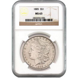 1885 Morgan Dollar NGC MS-63