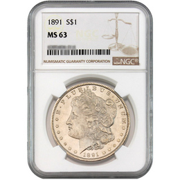 1891 Morgan Dollar NGC MS-63