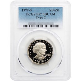 1979 S Proof Type 2 Susan B. Anthony Dollar PCGS PR70 DCAM