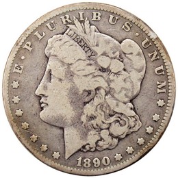 1890-CC Morgan Silver Dollar