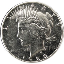 1925 S Peace Dollar AU/BU Condition