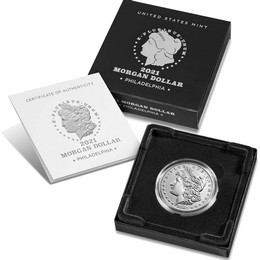 2021 Philadelphia Minted Morgan Silver Dollar Brilliant Uncirculated in OGP