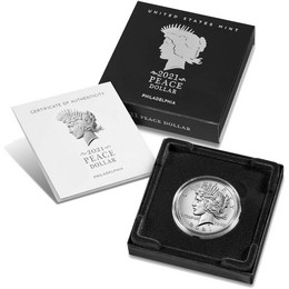 2021 Peace Silver Dollar Philadelphia Minted OGP