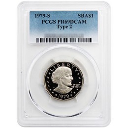 1979 S Proof Type 2 Susan B. Anthony Dollar PCGS PR69 DCAM