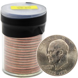 1976 D Type 2 Eisenhower Dollar Roll BU Condition (20 Coins)